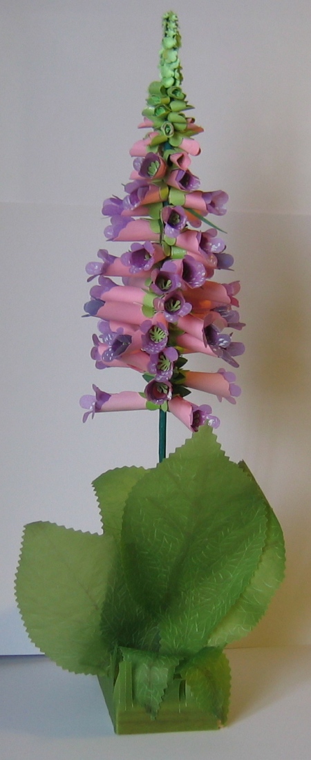 A Foxglove entirely in paper