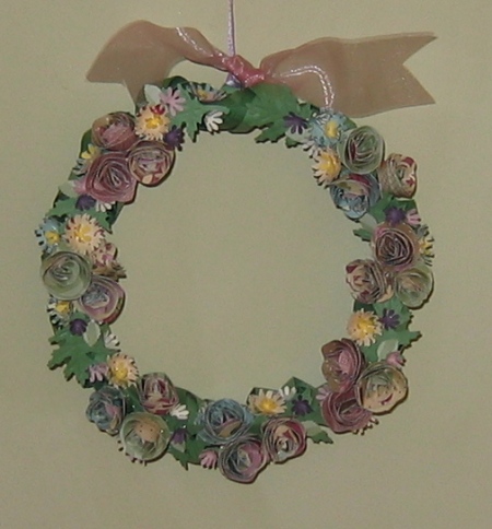 Stampin' Up paper wreath
